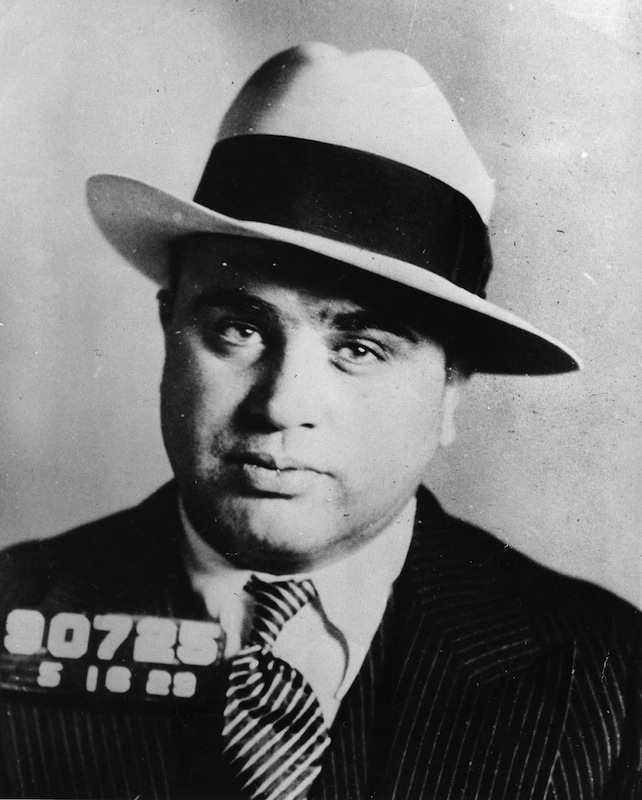 November 1930 - Mugshot of Chicago gangster Al Capone. Courtesy of Time Magazine. 