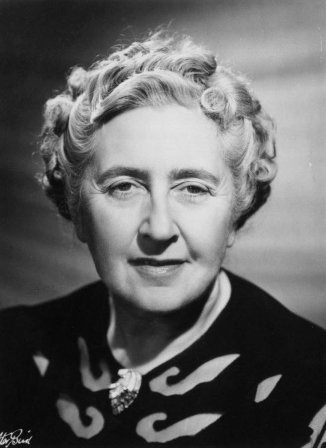 A portrait of Agatha Christie.