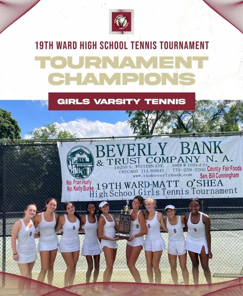 Saint Ignatius girls tennis wins the Ward high school tennis tournament.