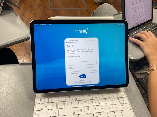Students manage college applications.