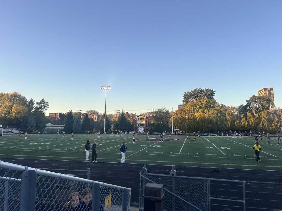 Saint Ignatius Field Hockey during playoff game against New Trier
